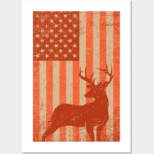 Deer Hunting Safety Orange Flag Posters and Art